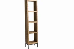 Massives Regal IRON CRAFT 176cm Mangoholz Bücherregal vier Fächer Industrial Design