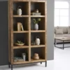 Massives Regal IRON CRAFT 176cm Mangoholz Bücherregal acht Fächer Industrial Design