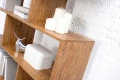 Massives Regal MAKASSAR XL 150cm braun Mangoholz honey finish Bücherregal