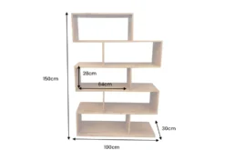 Massives Regal MAKASSAR XL 150cm braun Mangoholz honey finish Bücherregal