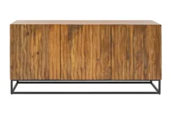 Massives Sideboard AMAZONAS 160cm Mangoholz natürliches Front Design