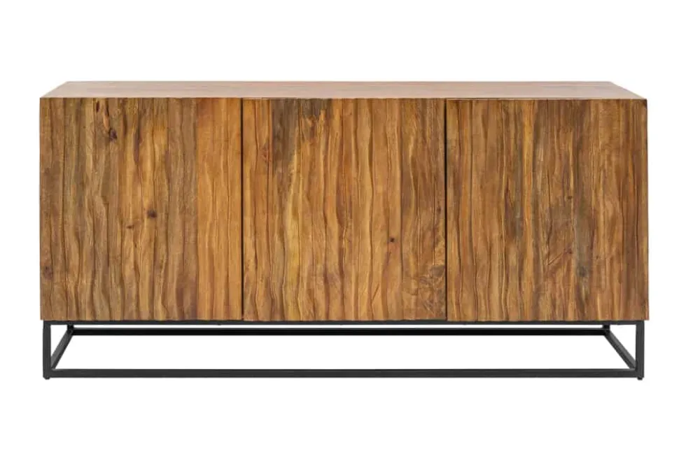 Massives Sideboard AMAZONAS 160cm Mangoholz natürliches Front Design