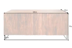 Massives Sideboard AMAZONAS 160cm Mangoholz natürliches Front Design