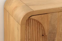 Massives Sideboard ART DECO 170cm cream finish beige Mangoholz abgerundet