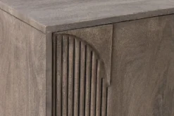 Massives Sideboard ART DECO 170cm grau Mangoholz 3D-Front