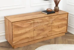 Massives Sideboard DESERT 160cm sand beige Akazienholz 3D-Front