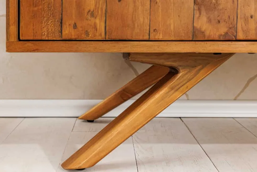 Massives Sideboard FINCA 150cm vintage braun recyceltes Pinienholz