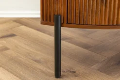 Massives Sideboard GRANDEUR 180cm braun Mangoholz schwarz Metall