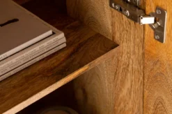 Massives Sideboard SCORPION 180cm braun Mangoholz aufwendige 3D Schnitzereien