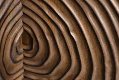 Massives Sideboard ZEN CIRCLES 180cm dunkelbraun Mangoholz 3D-Design