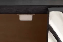 Massives Sideboard ZEN CIRCLES 180cm weiß schwarz gold Mangoholz 3D-Design