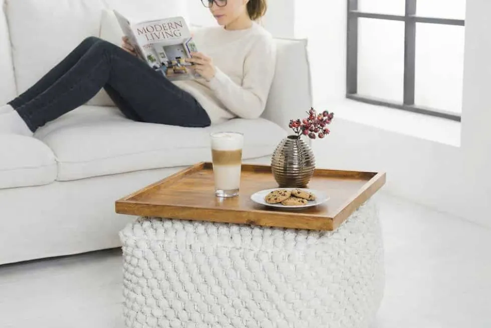 Massives Tablett MAKASSAR 50cm braun Mangoholz honey finish handmade