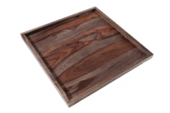 Massives Tablett MAKASSAR 50cm Sheesham smoke finish Servierbrett