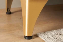 Massives TV-Lowboard GOLDEN SUNSET 180cm türkis 3D-Schnitzereien gold Mangoholz Metall