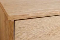 Massives TV-Lowboard LIVING EDGE 160cm natur Eichenholz Baumkante mit Hairpin Legs