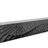 Massives TV-Lowboard SCORPION 200cm schwarz hängend Mangoholz 3D-Design