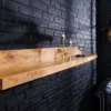 Massives Wandregal MAKASSAR 110cm natur Mangoholz handmade