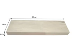 Massives Wandregal PURE 60cm Mango natur cream finish Mangoholz Steckregal