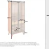 Massive Vitrine SEVEN SEAS 150cm natur Pinie Industrial-Türen Metall Barschrank