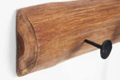 Massive Wandgarderobe HEMINGWAY 50cm natur aus recyceltem Teakholz