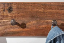 Massive Wandgarderobe HEMINGWAY XL 90cm natur recyceltes Massivholz