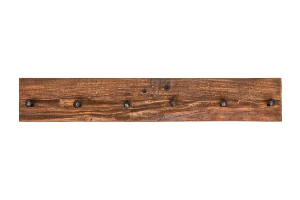 Massive Wandgarderobe HEMINGWAY XL 90cm natur recyceltes Massivholz