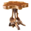 Massivholz Beistelltisch ROOT 40cm natur Teak aus Wurzelholz im Stelzen-Design