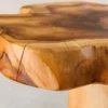 Massivholz Beistelltisch ROOT 70cm natur Teak aus Wurzelholz im Stelzen-Design