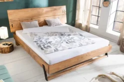 Massivholz Bett AMAZONAS 180x200cm Akazie Baumkante natur Doppelbett