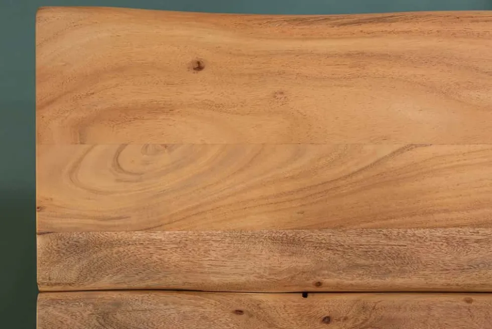 Massivholz Bett AMAZONAS 180x200cm Akazie Baumkante natur Doppelbett