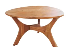 Massivholz Couchtisch ARCHITECTURE 70cm natur honey finish Akazie dreieckig