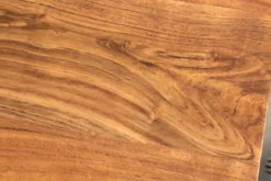 Massivholz Couchtisch MAMMUT 120cm Akazie Honey Finish X-Gestell schwarz 2,5cm Tischplatte