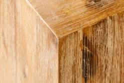 Massivholz Dekosäule COLUMNA 50cm Akazie teak-grau gekälkt Beistelltisch