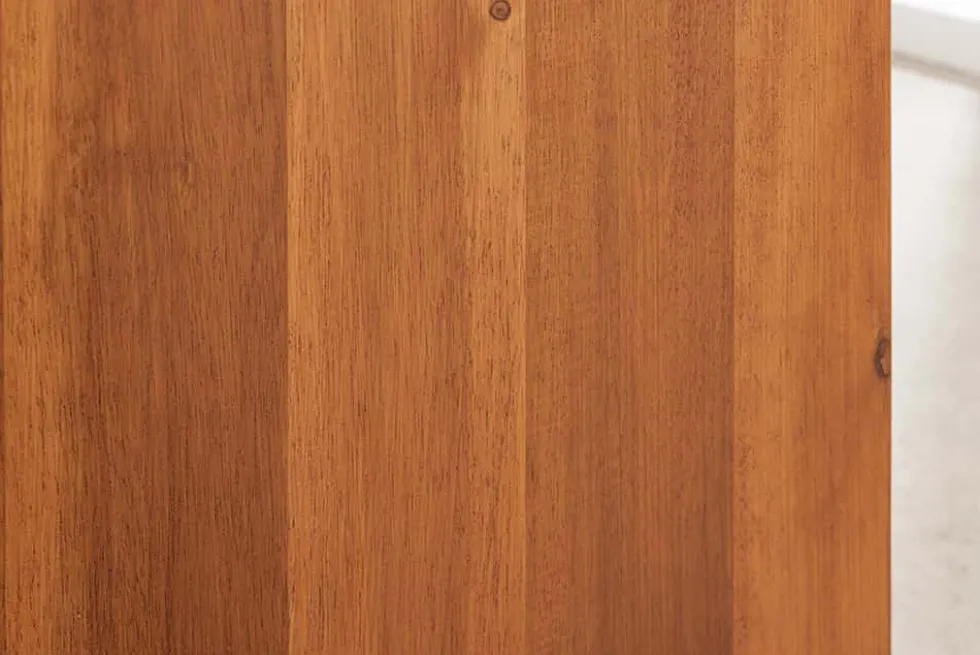 Massivholz Dekosäule COLUMNA 75cm braun Akazie Beistelltisch