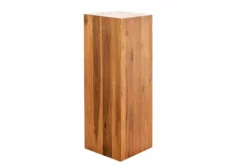Massivholz Dekosäule COLUMNA 75cm braun Akazie Beistelltisch
