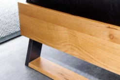 Massivholz Doppelbett AMAZONAS 180x200cm natur Wildeiche Baumkante