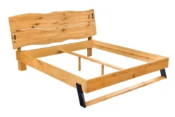 Massivholz Doppelbett AMAZONAS 180x200cm natur Wildeiche Baumkante
