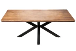 Massivholz Esstisch GALAXIE 200cm braun Sheesham stone finish Industrial Design