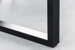 Massivholz Esstisch GENESIS 200cm braun geflammt Akazie Eisen schwarz Baumkante