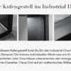 Massivholz Esstisch IRON CRAFT 200cm braun schwarz Sheesham stone finish Industrial