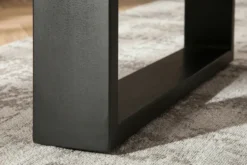 Massivholz Esstisch MAMMUT 180cm Akazie U-Gestell schwarz Baumkante 6cm Tischplatte