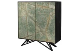 Massivholz Highboard MOUNTAIN SOUL 120cm echter Naturstein Akazie Schrank