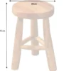 Massivholz Hocker BALI 45cm natur rund Teakholz Beistelltisch Sitzhocker Nachttisch