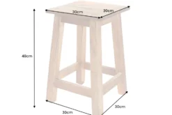 Massivholz Hocker JAKARTA 50cm recycelt Beistelltisch Sitzhocker