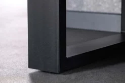 Massivholz Sideboard BARRACUDA 150cm Teak Mango schwarz Metall recycelt
