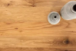Massivholz Sideboard LIVING EDGE 160cm Wildeiche Metall schwarz Baumkante mit Schubladen