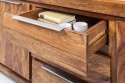 Massivholz Sideboard MAKASSAR 175cm braun Sheesham stone finish Kommode mit Schubladen