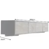 Massivholz TV-Lowboard MOUNTAIN SOUL 200cm Akazie grün bronze hängend Naturstein schwarz