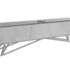 Massivholz TV Lowboard MOUNTAIN SOUL 200cm echter Naturstein Akazie schwarz hängend / stehend