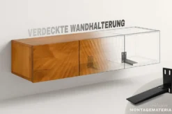 Massivholz TV Lowboard MOUNTAIN SOUL 200cm echter Naturstein Akazie schwarz hängend / stehend